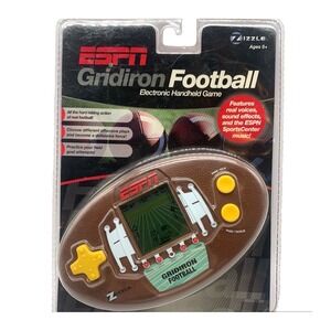 Zizzle ESPN Gridiron Football Handheld Electronic Game Brown 05802 New NIP 2007